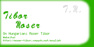 tibor moser business card